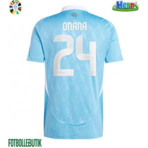 Belgien Amadou Onana #24 Bortatröja EM 2024 Kortärmad